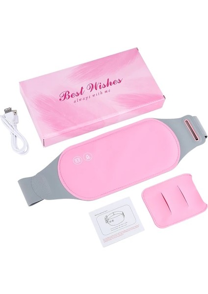 Pembe Elektrikli Taşınabilir Isıtma Pedleri Kramplar Adet Rölyef Kramp Masajı Isı Yıkanabilir Yumuşak Cilt Dostu Kemer Sıcak Kadın Hediye (Yurt Dışından)