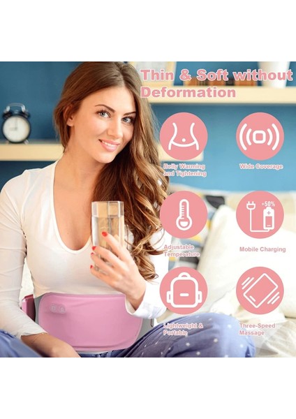 Pembe Elektrikli Taşınabilir Isıtma Pedleri Kramplar Adet Rölyef Kramp Masajı Isı Yıkanabilir Yumuşak Cilt Dostu Kemer Sıcak Kadın Hediye (Yurt Dışından) indirimleri