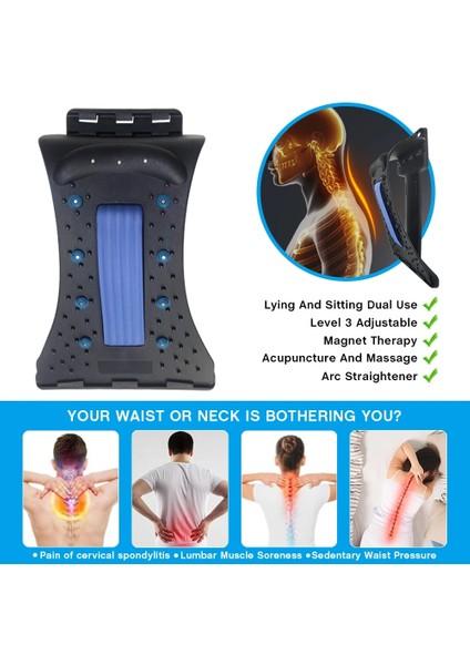 Manyetoterapi Purpl Fitness Ekipmanları Manyetik Boyun ve Sırt Masajı Sedye Rölyef Omurga Lomber Omuz Ağrısı Servikal Yastık Relax Vücut Terapisi (Yurt Dışından)