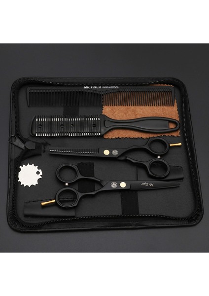 55CT Case1-Hdc Profesyonel Berber Makası Profesyonel Kuaförlük Makas Saç Kesme Makas Seti 5.5 6.0 Salon Saç Makası Berber (Yurt Dışından)
