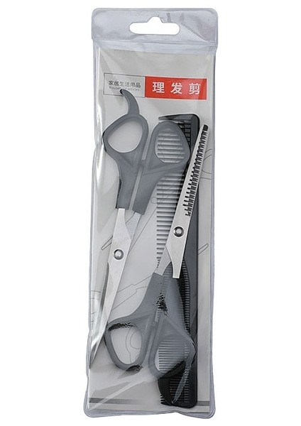 Siyah 3 Adet Kuaförlük Makas 6 Inç Makas Seti Aracı Kesme Inceltme Saç Tarak Berber Aksesuarları Salon Kuaförlük Makası (Yurt Dışından)