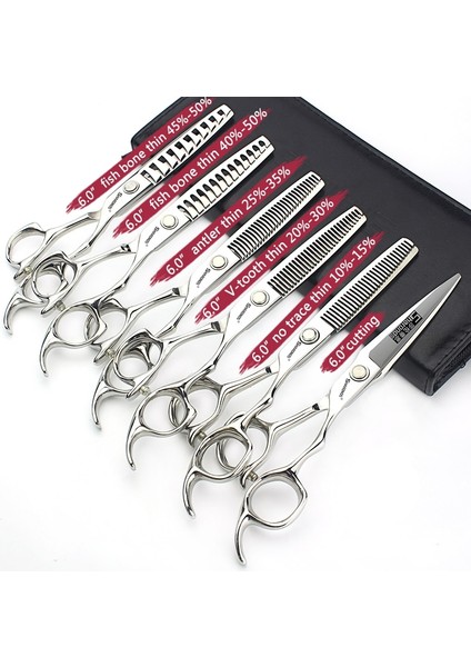 6 Inç Ince 6 ''profesyonel Berber Makası Japonya 440C Paslanmaz Çelik Yüksek Kaliteli Kuaförlük Makası Kuaför Saç Kesimi Ev Seti (Yurt Dışından) fiyatları