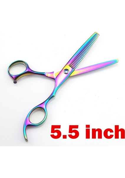 Inceltme Makas Profesyonel Japonya 440C Çelik 6 & 5.5 '' Gökkuşağı Kesim Saç Makas Kesme Makası Inceltme Berber Makas Kuaförlük Makas (Yurt Dışından)