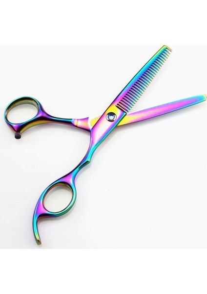 Inceltme Makas Profesyonel Japonya 440C Çelik 6 & 5.5 '' Gökkuşağı Kesim Saç Makas Kesme Makası Inceltme Berber Makas Kuaförlük Makas (Yurt Dışından) fırsatları