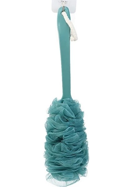 Mavi Banyo Fırçası Uzun Saplı Asılı Yumuşak Örgü Geri Vücut Banyo Duş Scrubber Fırça Sünger Geri Fırça Spa Scrubber Banyo Aracı (Yurt Dışından)