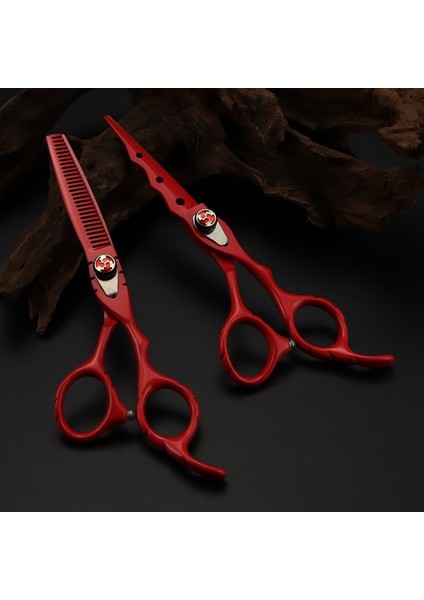 Set Profesyonel Japonya Çelik 6 '' 7 Renk Alev Mücevher Saç Makas Seti Kesme Berber Saç Kesimi Inceltme Makası Kuaförlük Makas (Yurt Dışından)
