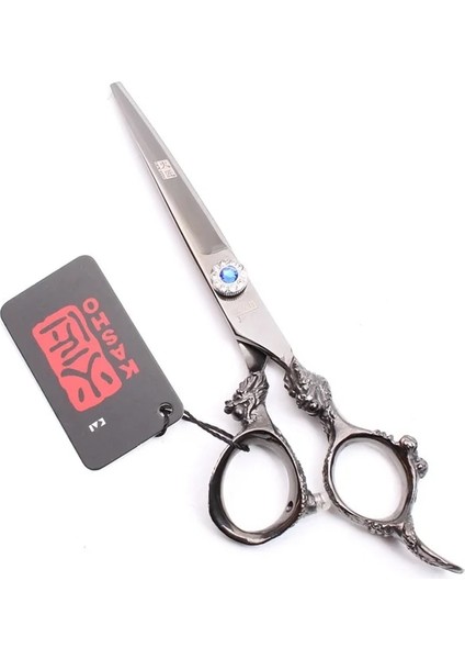 Hj-6s Glb Hediye Kutusu 6 Inç Profesyonel Kuaförlük Makas Saç Makas Düz Inceltme Saç Kesme Aleti (Yurt Dışından)