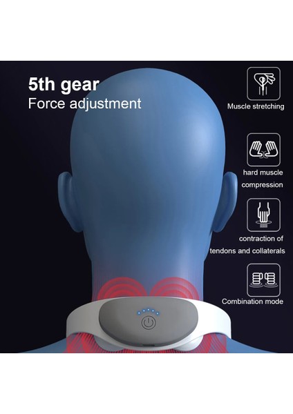 Elektrikli Sırt Boyun Omuz Masajı Mini Akıllı Boyun Masajı Yorgunluğu Gidermek Için Isı ile 5 Dişli Fizyoterapi Fonksiyonu (Yurt Dışından) modelleri