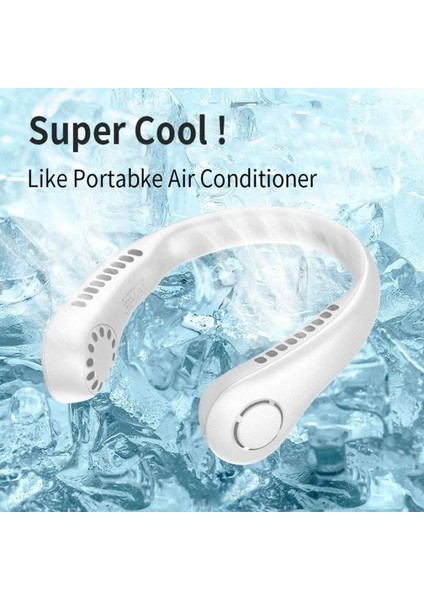 Beyaz 360 Derece Ayar 360 Derece Ayar Asılı Boyun Küçük Fan Bıçaksız Saç Kıvırma Yok Taşınabilir Küçük Düşük Gürültü Serin Masaj Rahatlama 3 Hız Modu (Yurt Dışından) modelleri