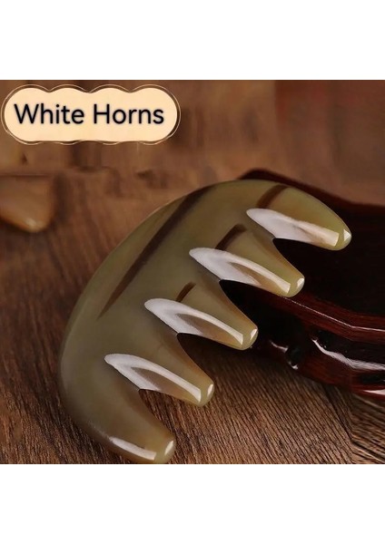 Siyah 6-7.5mm Doğal Öküz Boynuz Cep Tarak Geniş Dişli Tarak Spa Gua Sha Saç Derisi Masaj Fırçası Saç Bakım Aracı (Yurt Dışından) fiyatları