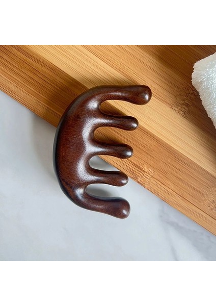 1 Kafa Meridyen Masaj Tarak Yeşil Sandal Ağacı Beş Geniş Diş Tarak Akupunktur Tedavisi Kan Dolaşımı Anti-Statik Pürüzsüz Saç (Yurt Dışından) fırsatları