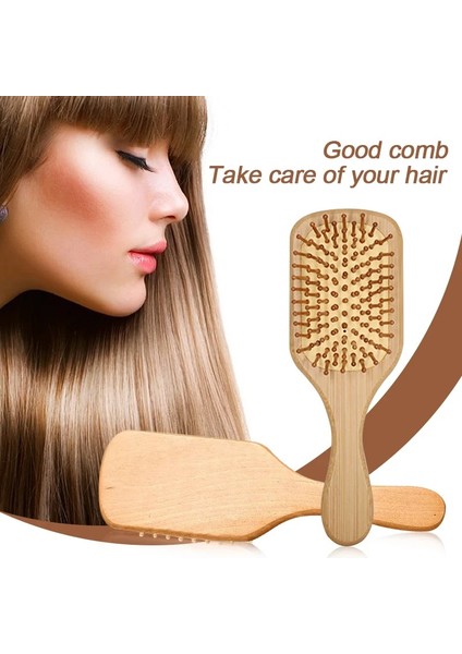 5710 Bambu Tarak Hava Yastığı Masaj Saç Fırçası Anti-Statik Dolaştırıcı Kıvırcık Saç Kadın Saç Dökülmesini Azaltmak Saç Derisini Iyileştirmek Sağlık Şekillendirici Araçları (Yurt Dışından) fırsatları