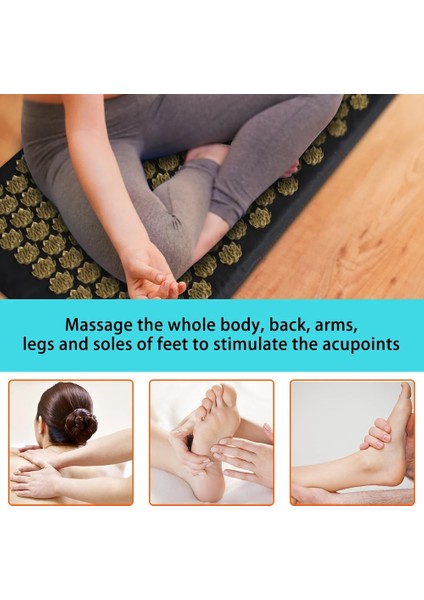 3 Adet-Yeşil Pranamat Eco Lotus Spike Mat Akupunktur Masaj Minderi Kuznetsov'un Boyun Ayak Geri Yoga Akupunktur Masaj Mat Için Aplikatör (Yurt Dışından)
