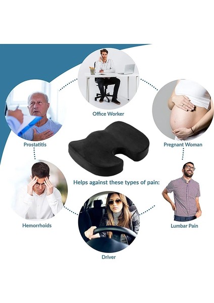 Cf Sandalye Araba Ofis Ev Koltuğu Siyah Kuyruk Sokumu Ortopedik Koltuk Pedi Yastık Bel Desteği Konfor Bellek Köpük Ped (Yurt Dışından) indirimleri
