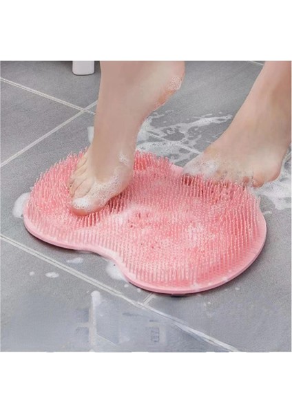 Pembe Ayak Fırçası Silika Jel Ayak Ovmak Banyo Masaj Banyosu Ölü Cilt Yıkama Ayak Banyosu Kaymaz Banyo Paspası (Yurt Dışından) modelleri