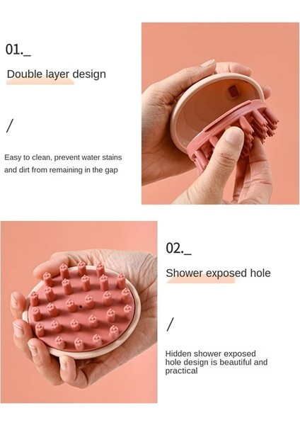 A04 Satın 2 Ücretsız 1 Silikon Şampuan Fırçası Saç Derisi Masaj Fırçası Saç Yıkama Tarak Duş Fırçası Banyo Spa Masaj Fırçası Saç Fırçası Saç Bakımı (Yurt Dışından) indirimleri