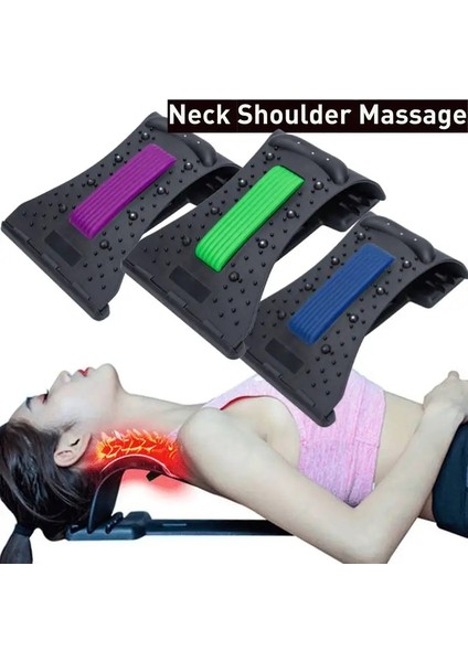 Mor Siyah Boyun Omuz Masajı Rahatlatıcı Bel Omurga Çekiş Masajı Profesyonel Kas Gevşetme Ayarlanabilir Vücut Ağrısı Giderici (Yurt Dışından) fiyatları