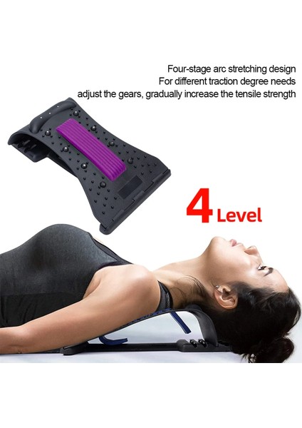 Mor Siyah Boyun Omuz Masajı Rahatlatıcı Bel Omurga Çekiş Masajı Profesyonel Kas Gevşetme Ayarlanabilir Vücut Ağrısı Giderici (Yurt Dışından) indirimleri
