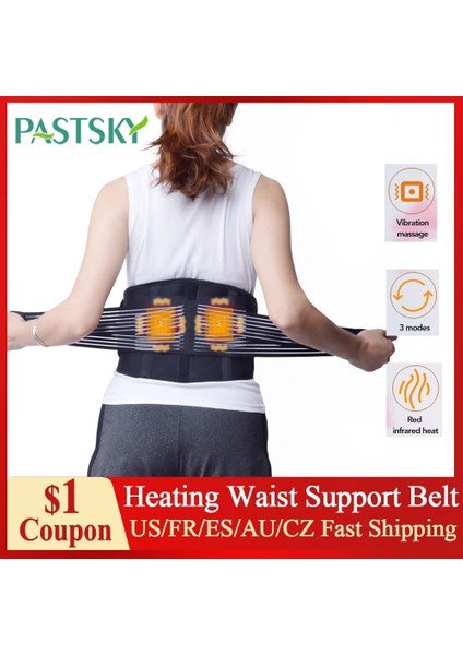 Isıtma Bel Desteği Abd Plug (110V) Isıtma Bel Desteği Kemer Çift Çekme Sıcak Sıkıştır Bel Titreşim Masajı Ayraç Omurga Dekompresyon Bel Ağrısını Giderir (Yurt Dışından) fiyatları