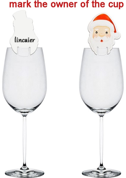 Noel Kupası Kartı Noel Partisi Noel Baba Şapkası Şarap Cam Dekorasyon G (Yurt Dışından)