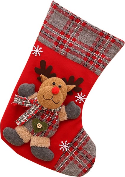 Noel Çorabı Noel Baba Şeker Çorap Hediye Çantası Noel Ağacı, C (Yurt Dışından)