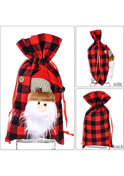 3'lü Noel Şeker Çantaları Elma Çantaları Noel Baba Kardan Adam Elk (Yurt Dışından)