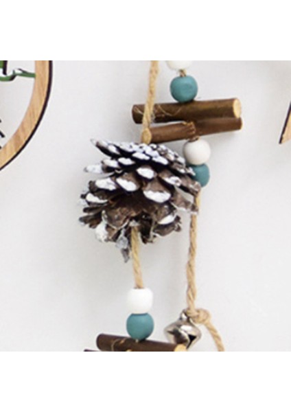 Noel Süs Ahşap Asılı Kolye Noel Ağacı Elk Noel A (Yurt Dışından)