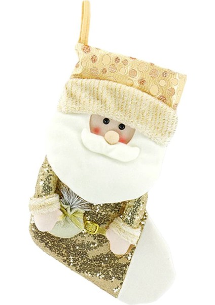 Noel Çorapları Payetler Noel Baba Noel Ağacı Kolye Dekorasyonu (Yurt Dışından)
