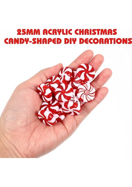 Tatil Dekorasyon Parti Şekeri Için 50 Adet Noel Şeker Kamışı 25MM (Yurt Dışından)