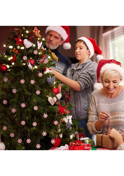 Tatil Dekorasyon Parti Şekeri Için 50 Adet Noel Şeker Kamışı 25MM (Yurt Dışından)