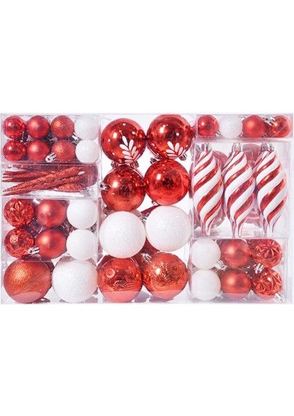 130PCS Noel Süs Topu Ağacı Plastik Top Boyalı Yıldız Topu, A (Yurt Dışından)