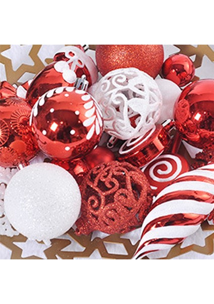 130PCS Noel Süs Topu Ağacı Plastik Top Boyalı Yıldız Topu, A (Yurt Dışından)