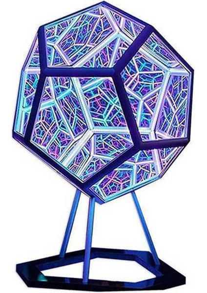 Infinity Dodecaedron Renkli Sanat Işığı, Uzay LED Sanat Lambası, USB Şarjı (Yurt Dışından)