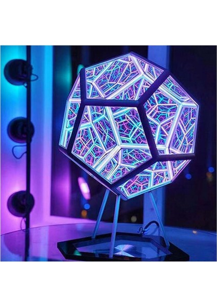 Infinity Dodecaedron Renkli Sanat Işığı, Uzay LED Sanat Lambası, USB Şarjı (Yurt Dışından) indirimleri