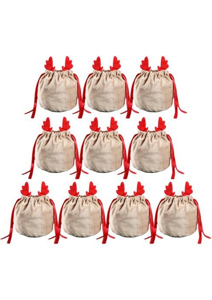 20 Adet Noel Şeker Çantaları Boynuz Çantaları B (Yurt Dışından) indirimleri