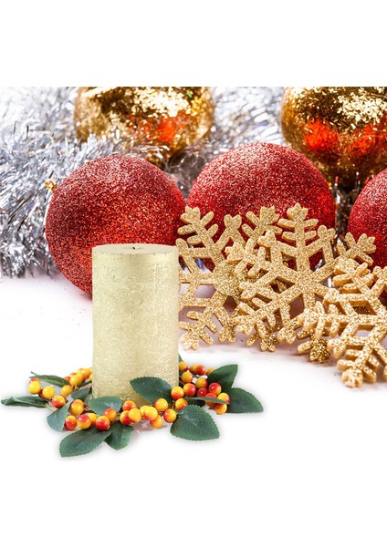 Adet Noel Mum Yüzükleri Noel Için Yapay Berry Mum Yüzükleri (Yurt Dışından)