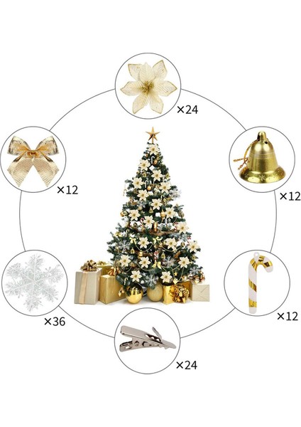 Ev Noel Dekorasyon B Için 120 Adet / Takım Noel Ağacı Asılı Süsleme (Yurt Dışından)