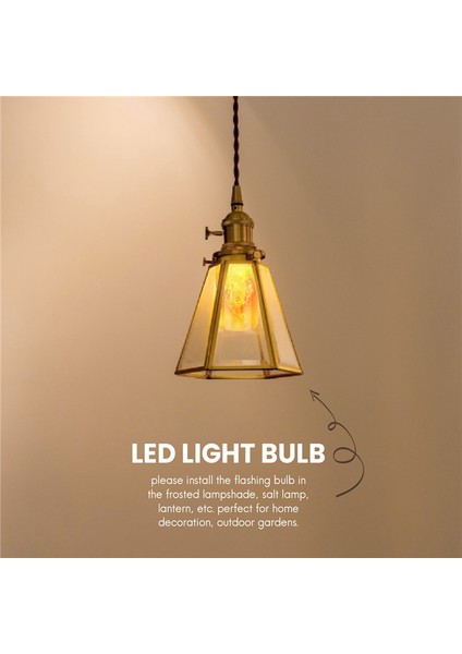 LED Alev Efektli Ampul E27,DEKORATIF Yangın Ampul,beyaz-E (Yurt Dışından)