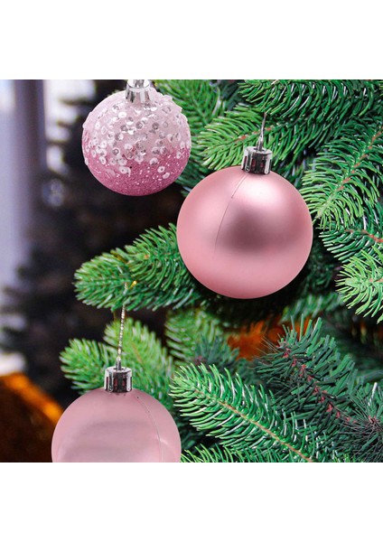 Pcs Noel Topu Süsleri Noel Ağacı Süslemeleri Topları, Pembe (Yurt Dışından) fiyatları