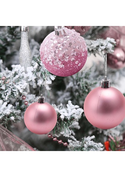 Pcs Noel Topu Süsleri Noel Ağacı Süslemeleri Topları, Pembe (Yurt Dışından) indirimleri
