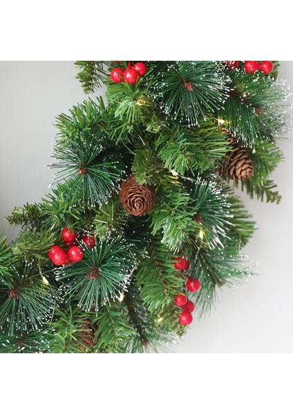 Noel Çelengi Çam Iğnesi Kırmızı Meyve Dekoratif Çelenk 40CM (Yurt Dışından) indirimleri