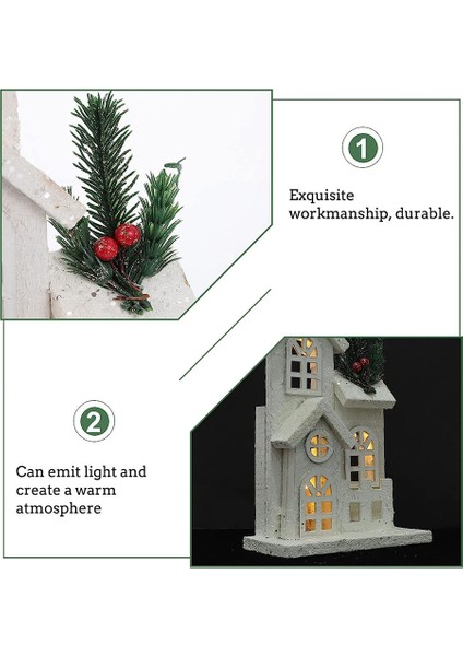 Noel LED Kilise Işık Evi Kar Sahnesi Noel Süslemeleri (Yurt Dışından) fırsatları