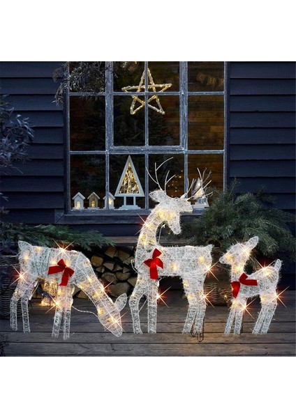 Işıklı Noel 2d Ren Geyiği Süslemeleri, Işıklı, Bebek Geyik (Yurt Dışından) modelleri