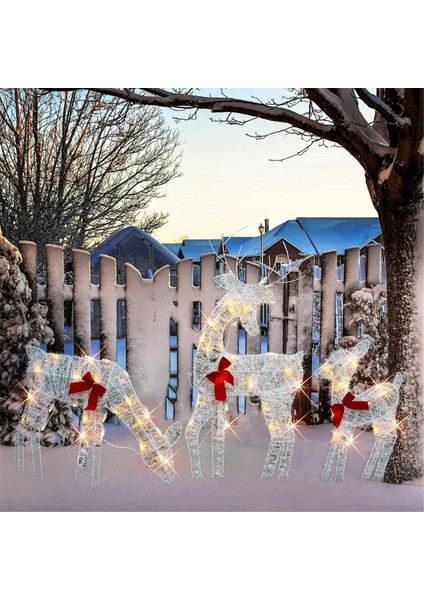 Işıklı Noel 2d Ren Geyiği Süslemeleri, Işıklı, Bebek Geyik (Yurt Dışından) fırsatları