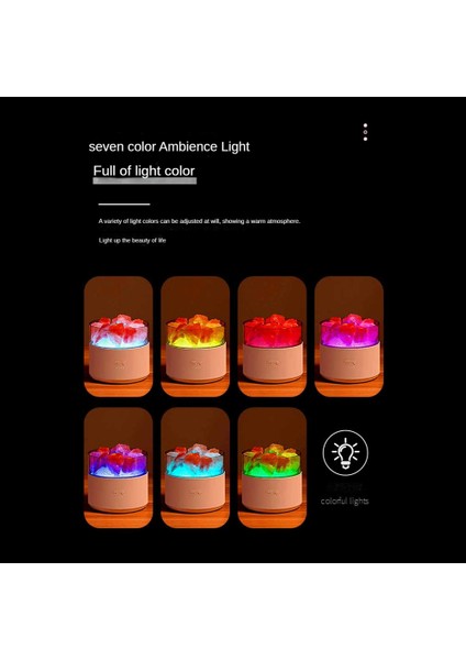 200ML USB Tuz Lambası Nemlendirici 2'si 1 Arada Gece Lambası Masaüstü Açık Yeşil (Yurt Dışından)