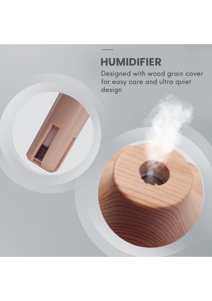Ahşap Tahıl Aromaterapi USB Nemlendirici Su Damlacıkları Arıtma (Yurt Dışından) indirimleri