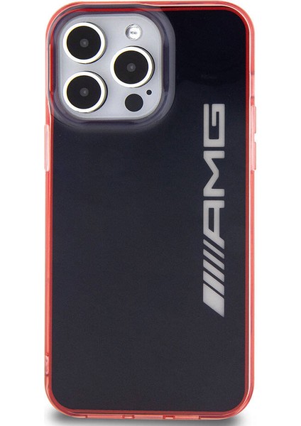 iPhone 15 Pro Max Kılıf Amg Orjinal Lisanslı Çift Katmanlı Şeffaf Büyük Logo Kapak Siyah modelleri