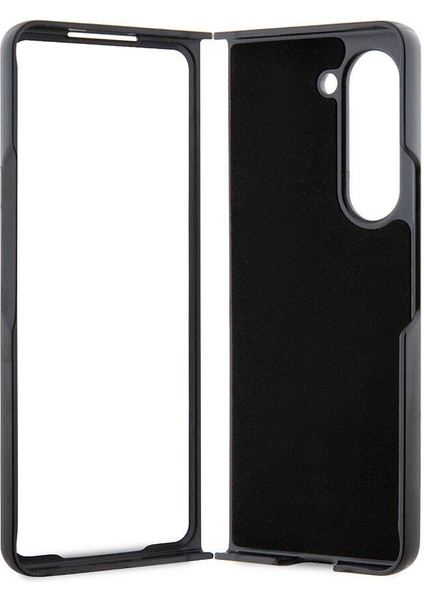 Galaxy Z Fold 5 Kılıf Orjinal Lisanslı K&c Metal Logolu Saffiano Kapak Siyah modelleri
