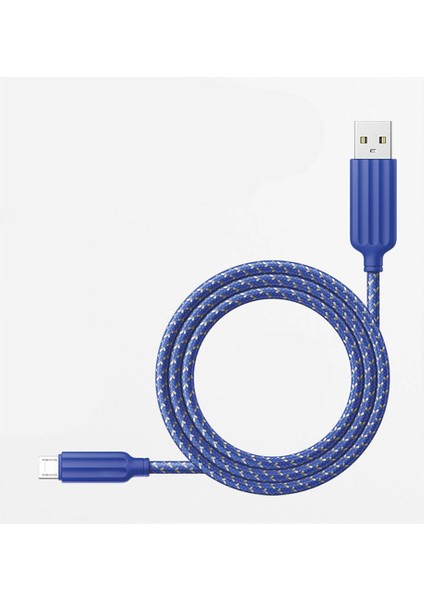 Micro USB Şarj Kablosu RTC-N23M 2.4A Hızlı Şarj Özellikli Micro To USB Kablo 1m Mavi