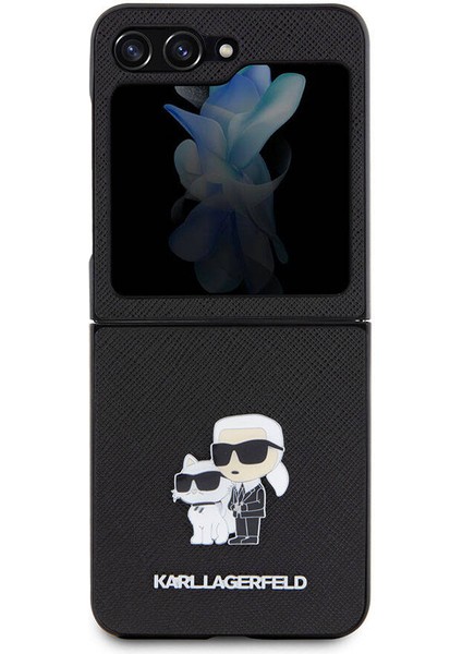 Galaxy Z Flip 5 Kılıf Orjinal Lisanslı K&c Metal Logolu Saffiano Kapak Siyah fiyatları